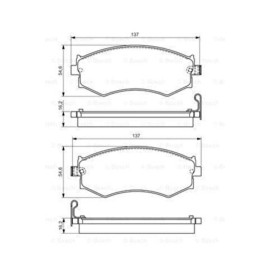 BOS-0986495076- BALATA FREN ON ( HYUNDAI : ELANTRA 90>00 / SONATA 90>96 / NISSAN :ALTIMA 90 >) '' WVA 21725'' (58101-28A00)